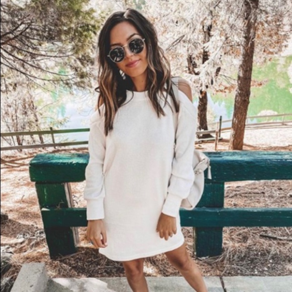 Open Shoulder Sweater Dress